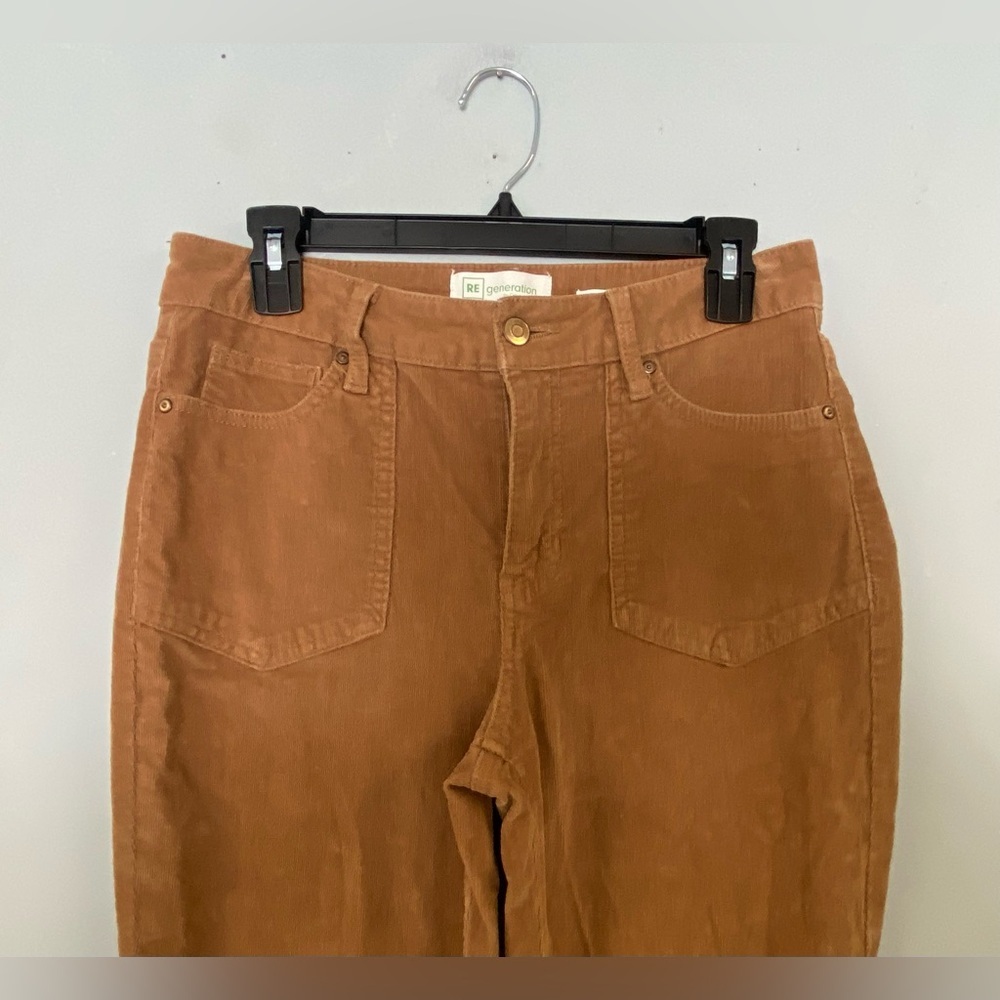 Regeneration By Celebrity Pink Womens Size 9/29 Flare Corduroy Tan Retro Pants - Picture 3 of 10